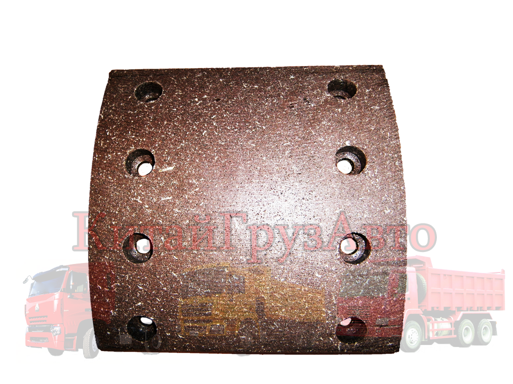 WG92200340068+ Накладка тормозная задняя HOWO 185 мм (Красная)